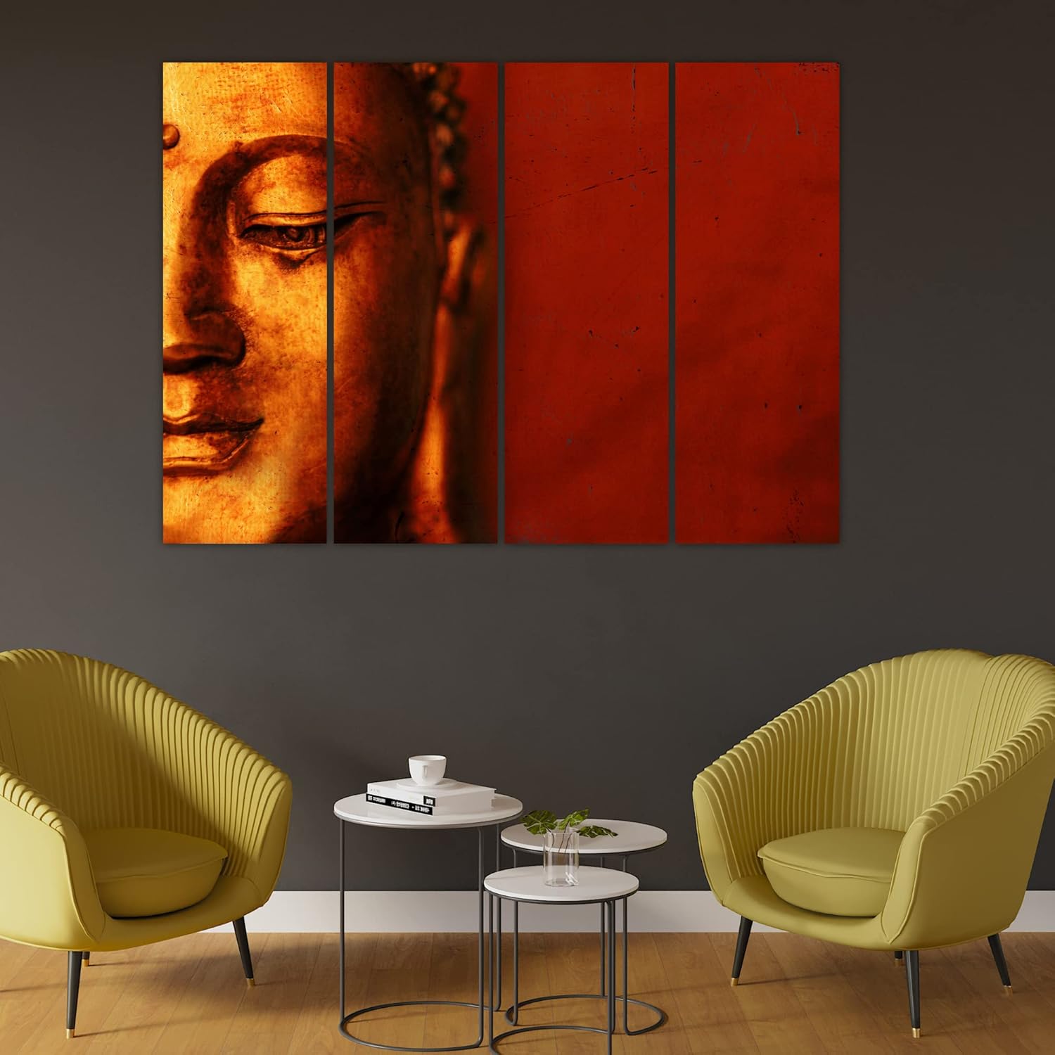 inep-b09sy8733m-buddha-tiful-4-panel-wall-art-hanging-in-a-modern-living-room-with-gentle-light-highlighting-the-matte-finish..jpg